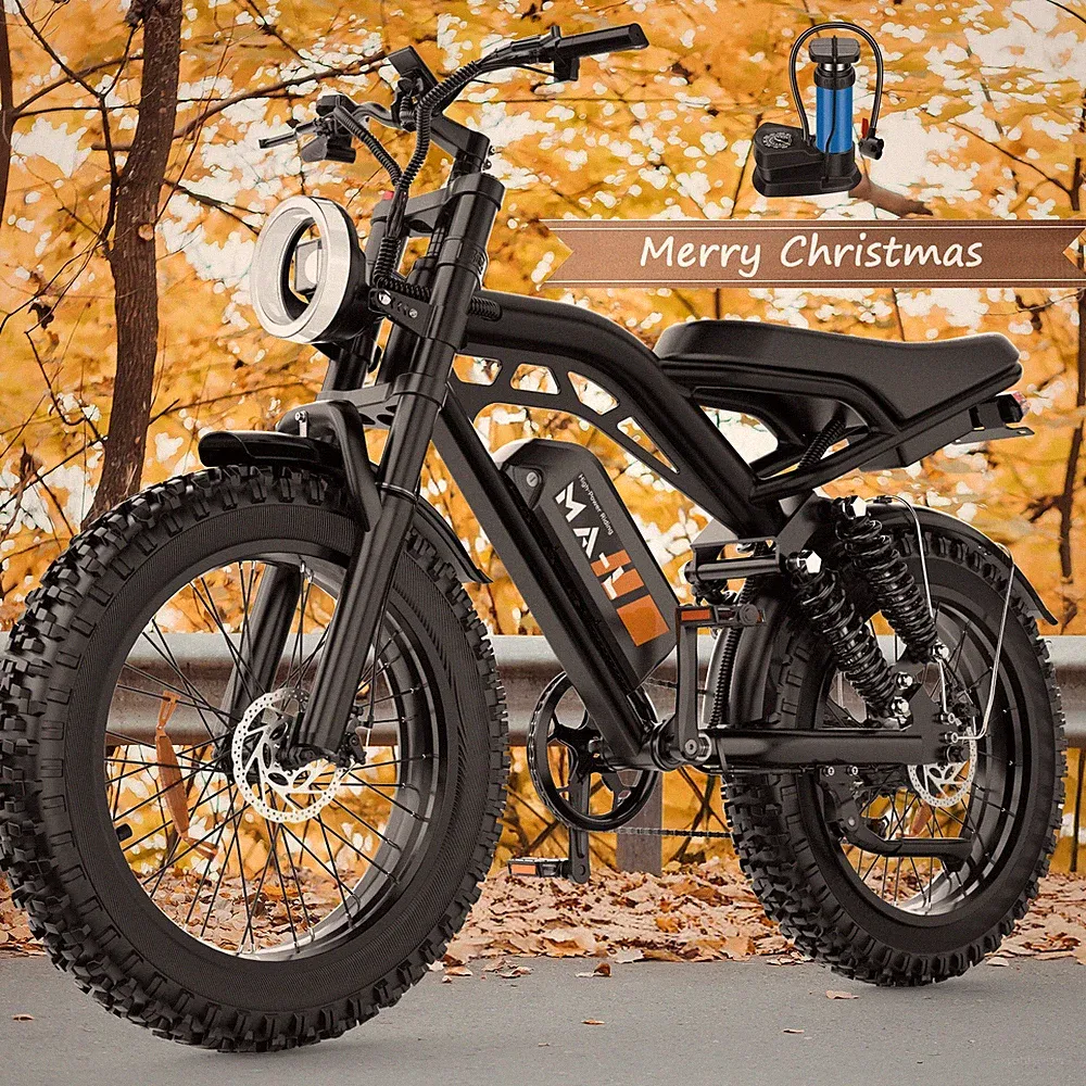 1500W Peak Electric Bike Bicycle Mountain bike 20'' Fat tire for Adults 48V 15AH