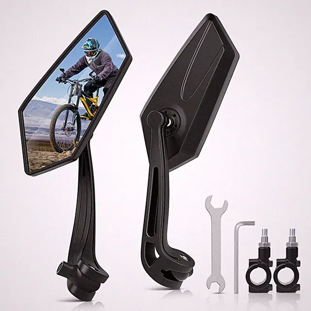 2Pcs Bike Mirrors MTB Road Bicycle Rear View Glass Cycling for 22-25mm Handlebar