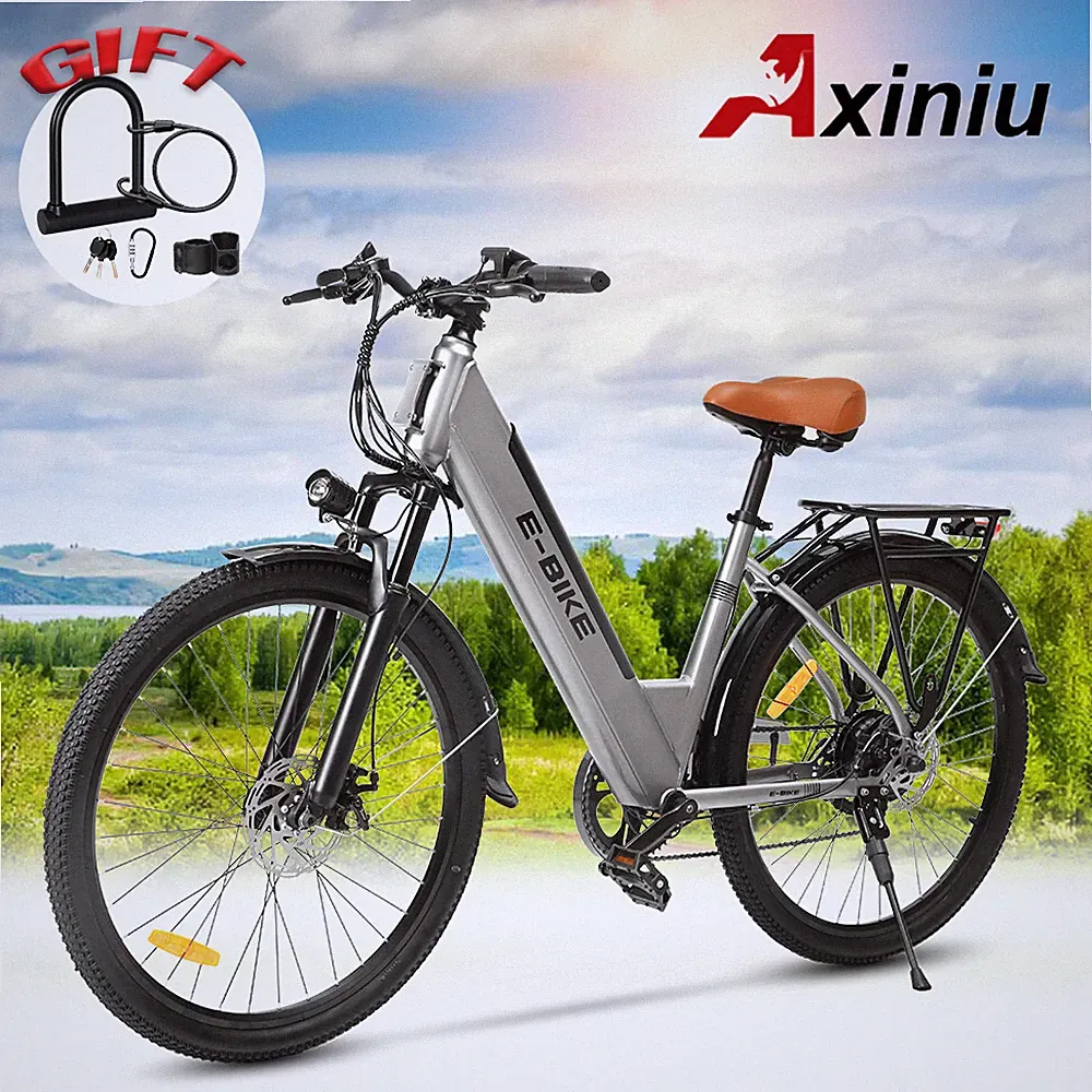 750W Ebike 26" Electric Bike Bicycle 25Mph CommuterTire Mountain Bikes Adults
