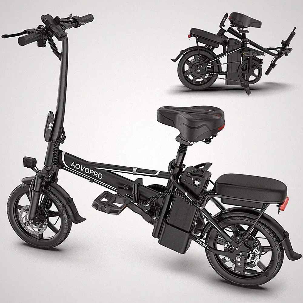AOVOPRO EB60 14Inch Ebike 500W Folding Electric Bike Bicycle 48V 10.4AH 35KM/H
