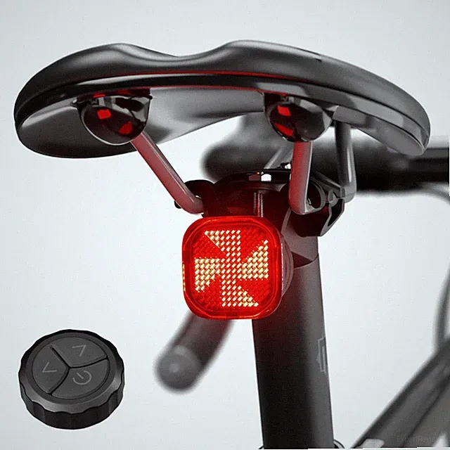 CYCLAMI Bike Taillight with Changing Emoji Faces, Wireless Remote Control Sma...