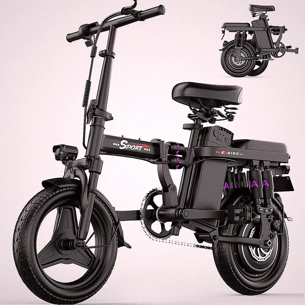 Electric Bike for Adults, 1200W Motor, 48V 15AH 25MPH 45 Miles,14" Folding Ebike