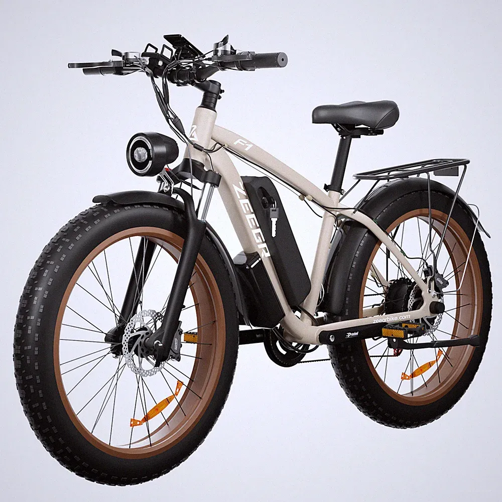 for Adult Bluvall 48V 16AH 1000W 26" Fat Tires 7 Speed 35 MPH Electric Dirt Bike