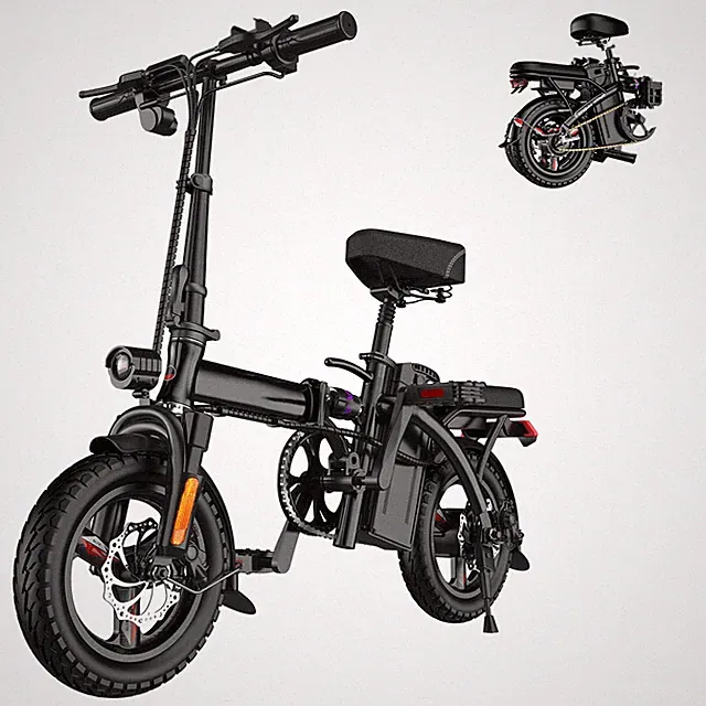 NEW Ebike 400W 48V Electric Folding Bike Bicycle 14" Tire 25mph E-Bike