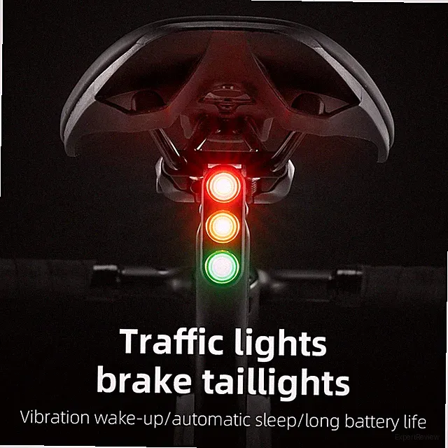 ROCKBROS Bicycle Bike Rear Light Brake Sensing 3 Colors Traffic Light Waterproof
