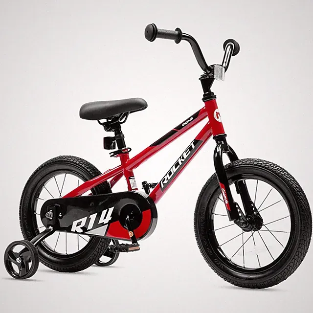 RoyalBaby Rocket Outdoor Children's Bike with Training Wheels, 12 Inch, Red