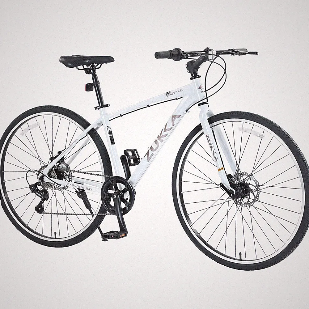 Shimano 7 Speed Hybrid Bike Double Disc Brakes 700C Road Bike City Bicycle Alloy