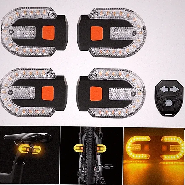 Wireless Bike Light with Turn Signal Indicator Cycling Taillight Night Riding