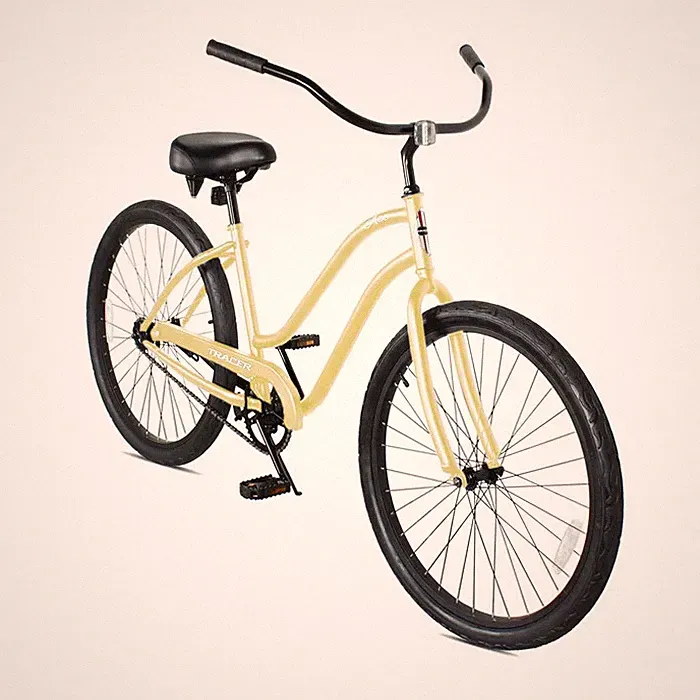 Women's Bike 26 inch Beach City Cruiser Bicycle Single Speed Vanilla W/Coaster